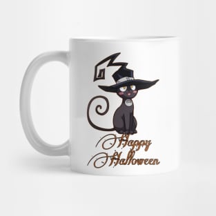 Witch Cat Halloween Mug